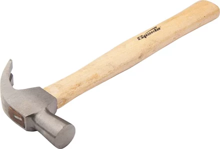 Молоток-гвоздодер 450 г боек 27 мм деревянная рукоятка SPARTA 104205 купить в Уфе