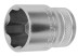 Торцовая головка KRAFTOOL &quot;INDUSTRIE QUALITAT&quot;, Cr-V, SUPER-LOCK, хромосатинированная, 1/2&quot;, 22 мм 27801-22_z01 купить в Уфе