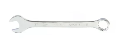 Ключ комбинированный 27 мм CrV полированный хром MATRIX 15172 купить в Уфе