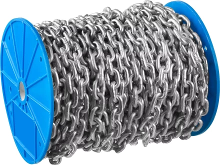 Цепь ЗУБР &quot;ПРОФЕССИОНАЛ&quot; короткозвенная, DIN 766, оцинкованная сталь, d=3мм, L=120м 4-304050-03 купить в Уфе
