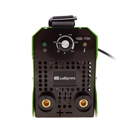 Инверторный аппарат дуговой сварки ИДС-170K, 170 А, ПВ 80%, диаметр электрода 1,6-3,2 мм Сибртех 94393 купить в Уфе