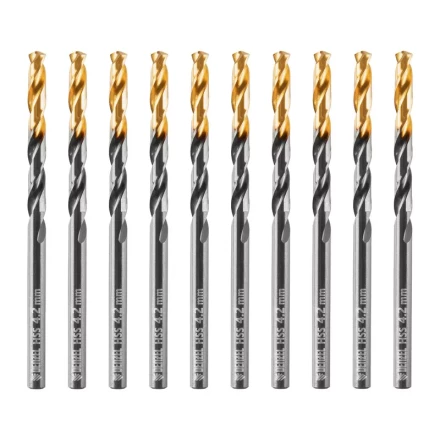 Сверло по металлу, 4,2 мм, HSS-Tin, Golden Tip, 10 шт. Denzel 717210 купить в Уфе