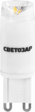 Лампа СВЕТОЗАР светодиодная &quot;LED technology&quot;, цоколь G9, теплый белый свет (3000 К), 2,5Вт (20) 44595-20 купить в Уфе