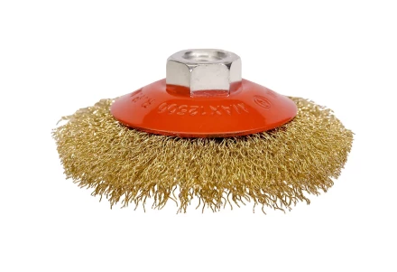 Щетка для УШМ М14/100 мм выгнутая сталь прямая VMX 511725 купить в Уфе