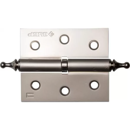 Петля дверная разъемная ЗУБР &quot;ЭКСПЕРТ&quot;, 1 подшипник, цвет мат. никель (PN), левая, с крепежом, 75х63х2,5мм,2шт 37605-075-4L купить в Уфе