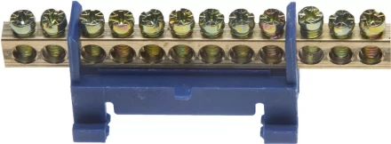 Шина СВЕТОЗАР нулевая на изоляторе типа &quot;Стойка&quot;макс. ток 100А, 5,2мм, 12 полюсов 49806-12 купить в Уфе