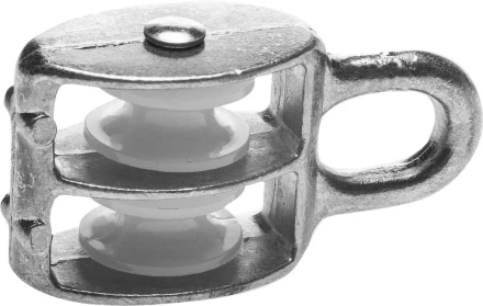 Блок ЗУБР двойной, оцинкованный, нейлоновый шкив, 5x15мм, 10 шт 4-304595-15 купить в Уфе