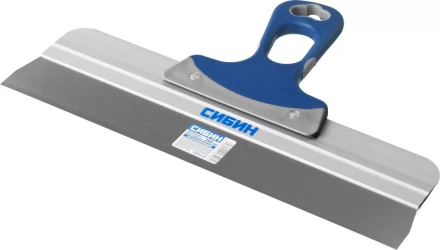 Шпатель СИБИН ФАСАДНЫЙ нержавеющий, алюминиевая направляющая, 2к ручка, 350мм 10085-35 купить в Уфе