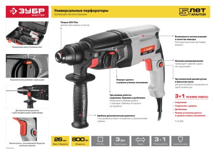 Перфоратор SDS-plus П-22-650 серия МАСТЕР купить в Уфе