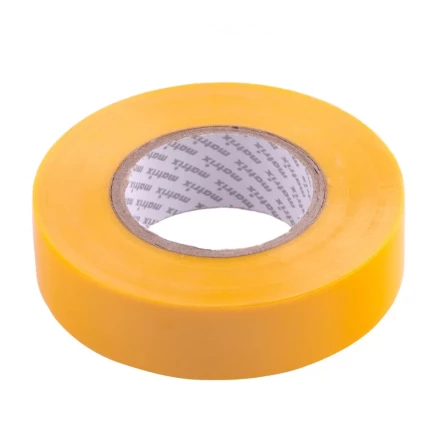 Изолента ПВХ 19 мм х 20 м желтая 150 мкм Matrix 88780 купить в Уфе