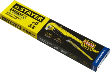 Ключ трубный STAYER &quot;PROFI&quot; рычажный, кованый, прямые губки, № 0, 3/4&quot; 27311-0 купить в Уфе