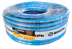 Шланг поливочный ПВХ усиленный премиум пищевой четырехслойный армированный 3/4 25м Вихрь