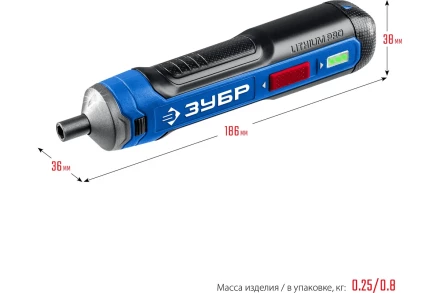 ЗУБР ZUBR GO 4 Vmax, аккумуляторная отвертка, кейс, 33 биты, Профессионал (PSD-4S) купить в Уфе