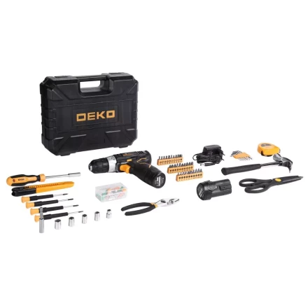 Дрель аккумуляторная DEKO GCD12DU3, 063-4133 + набор 104 инструмента купить в Уфе