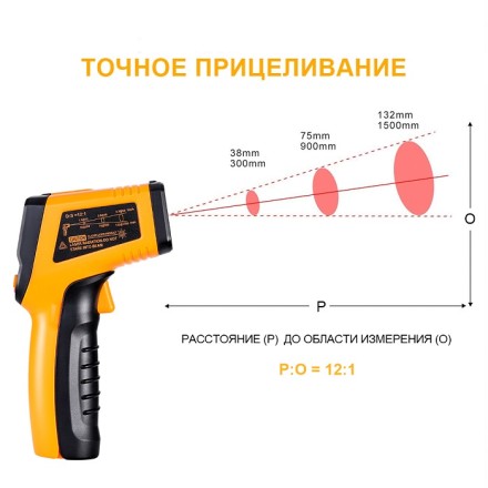 Пирометр инфракрасный CWQ01 DEKO, 065-0208 купить в Уфе