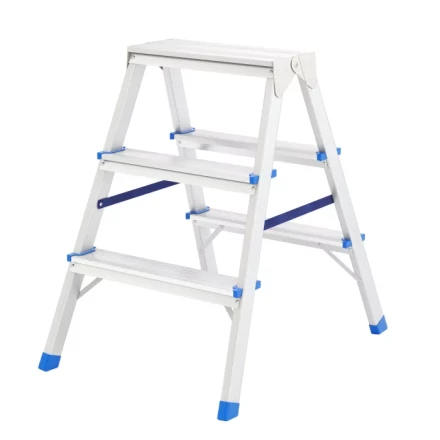 Стремянка двусторонняя 3 ступени алюминиевая Сибртех 97923 купить в Уфе