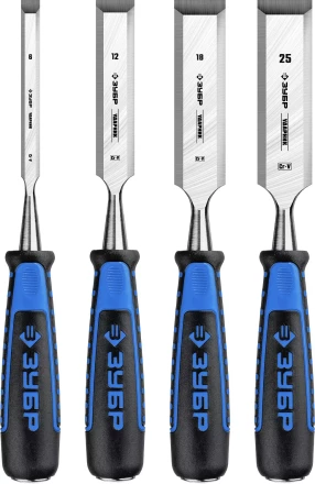 ЗУБР Ударник, 4 предм, набор стамесок-долот, Профессионал (18097-H4) купить в Уфе