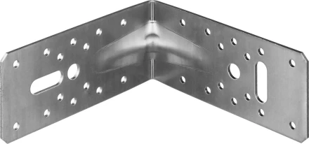 ЗУБР УКУ-2.5, 65 x 145 x 145 x 2.5 мм, цинк, усиленный крепежный уголок (31011-145) купить в Уфе