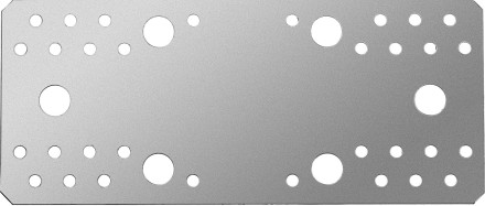 ЗУБР КП-2.5, 210 x 90 x 2.5 мм, цинк, крепежная пластина (31023-210) купить в Уфе