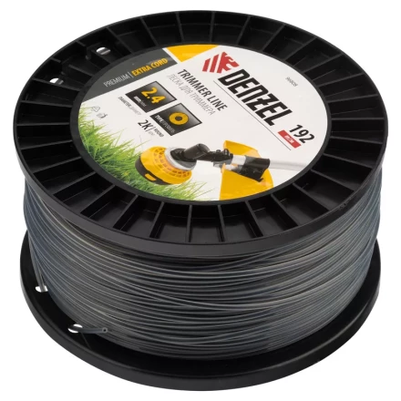 Леска для триммера двухкомпонентная круглая, 2,4мм х 192м, на DIN катушке EXTRA CORD// Denzel 96808 купить в Уфе