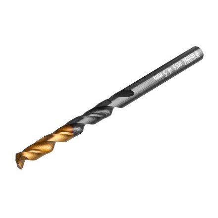 Сверло по металлу, 4,5 мм, HSS-Tin, Golden Tip, 10 шт. Denzel 717211 купить в Уфе