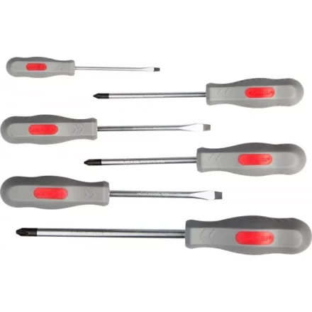 Набор ЗУБР &quot;МАСТЕР&quot;: Отвертки, Cr-v, эргономичная двухкомпонентная рукоятка, 6шт 25065-H6_z02 купить в Уфе