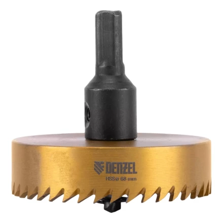 Коронка по металлу HSS, 68 мм, нитридтитановое покрытие Denzel 724122 купить в Уфе