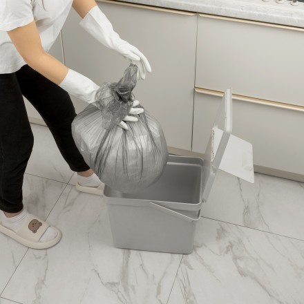Пакеты для мусора 60 л x 50 шт. серые, Home Palisad 927125 купить в Уфе