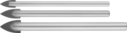 Набор сверл по кафелю, керамике, стеклу, с двумя режущими лезвиями, цилиндрический хвостовик, 3 шт: 5, 6, 8 мм, STAYER 2986-Н3 2986-Н3 купить в Уфе
