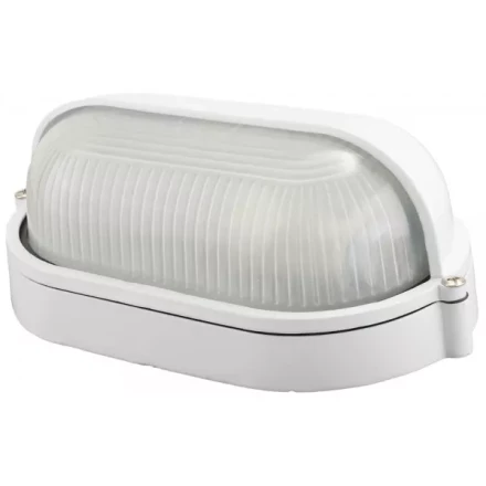 Светильник уличный СВЕТОЗАР влагозащищенный с верхним защитным кожухом, овал, цвет белый, 60Вт SV-57211-W купить в Уфе