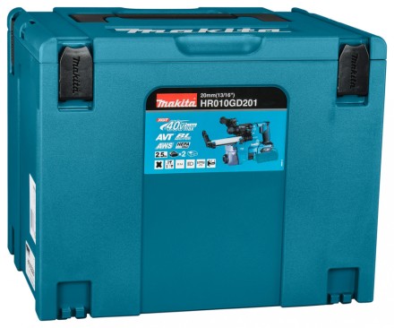 Аккумуляторный 40V перфоратор c пылеудалением Makita HR010GD201 (2АКБ 2,5Ач, ЗУ) купить в Уфе