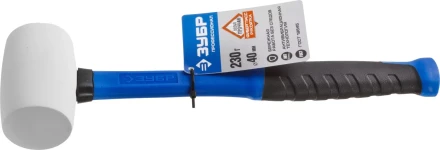 Киянка ЗУБР &quot;ПРОФЕССИОНАЛ&quot; резиновая белая, с фиберглассовой ручкой, 230г 20531-230_z02 купить в Уфе