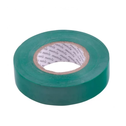 Изолента ПВХ 19 мм х 20 м зеленая 150 мкм Matrix 88781 купить в Уфе