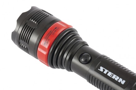 Фонарь бытовой пластик 3W LED ремешок зум 3 режима 100% - 50% - стробоскоп 3хААА Stern 90572 купить в Уфе