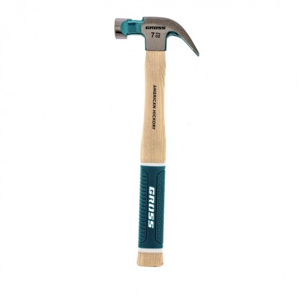 Молоток-гвоздодер с магнитом GROSS AMERICAN HICKORY 200 г угол 45 обрезиненная рукоятка 10414 купить в Уфе
