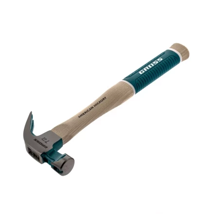 Молоток-гвоздодер с магнитом GROSS AMERICAN HICKORY 200 г угол 45 обрезиненная рукоятка 10414 купить в Уфе