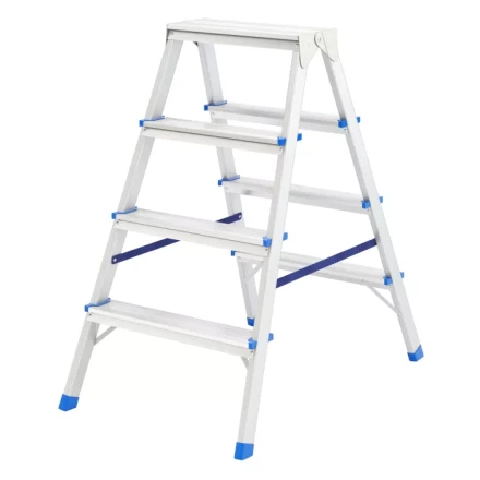 Стремянка двусторонняя 4 ступени алюминиевая Сибртех 97924 купить в Уфе