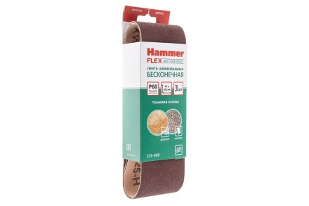 Лента шлиф. бесконечная HAMMER 75х533мм P60 купить в Уфе