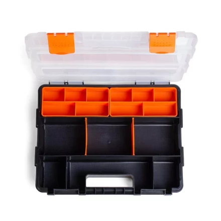 Кейс-органайзер с 9 отделениями и 2 съемными модулями, серия «ПРОФИ» КВТ купить в Уфе