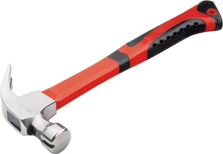 Молоток-гвоздодер 450 г боек c магнитом фибергласовая обрезиненная рукоятка MATRIX 10446 купить в Уфе