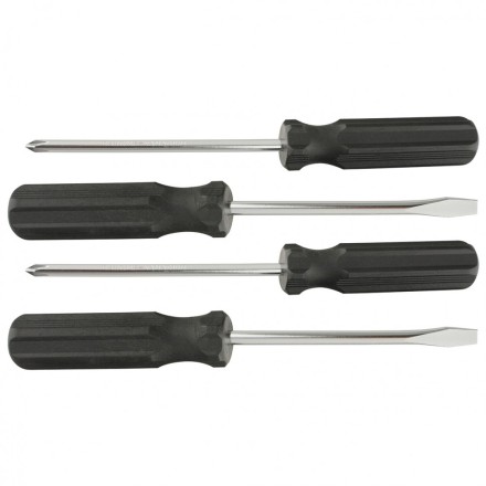 Набор отверток 4шт(SL5x100,6x100 PH1x100,2x100) углеродистая сталь пластиковая  рукоятка  SPARTA 13220 купить в Уфе