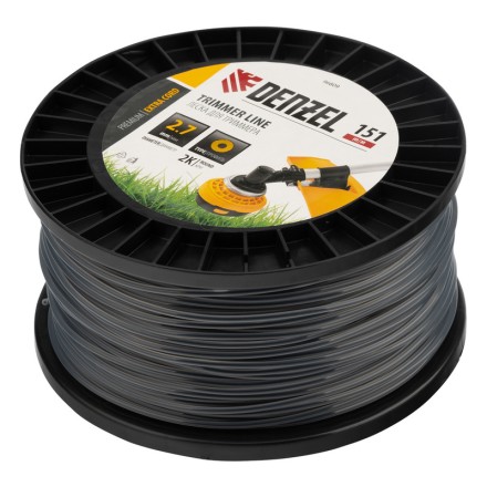 Леска для триммера двухкомпонентная круглая, 2,7мм х 151м, на DIN катушке EXTRA CORD// Denzel 96809 купить в Уфе