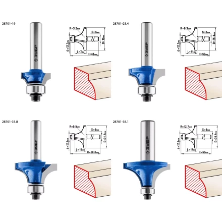 ЗУБР 4 шт, набор профильных фрез по дереву, Профессионал (28795-H4-2) купить в Уфе