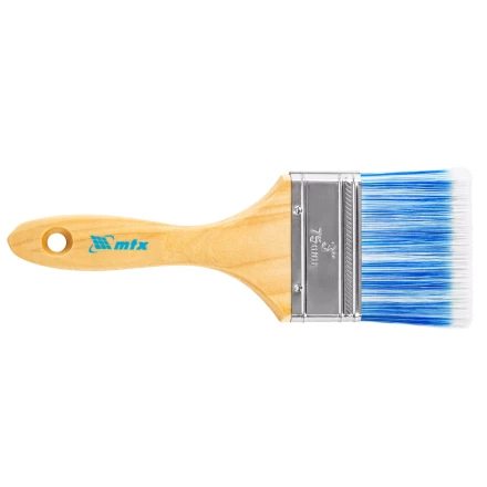 Кисть плоская &quot;Евро&quot; 3&quot;, искусственная щетина, деревянная ручка MTX 83073 купить в Уфе
