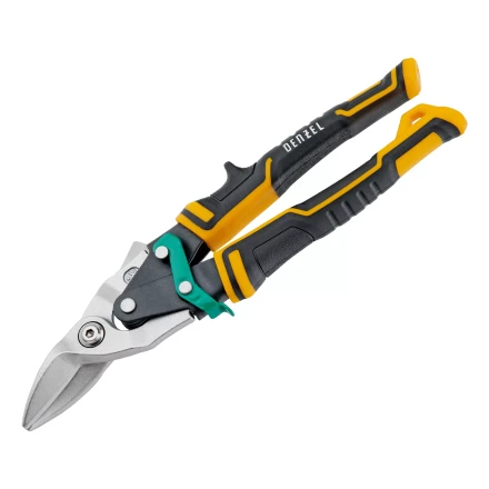 Ножницы по металлу Denzel 78371, 270 мм, прямой и правый рез, сталь-СrMo, трехкомпонентные рукоятки купить в Уфе