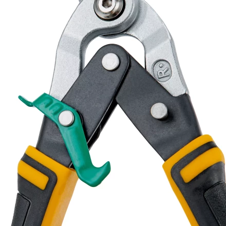 Ножницы по металлу Denzel 78371, 270 мм, прямой и правый рез, сталь-СrMo, трехкомпонентные рукоятки купить в Уфе