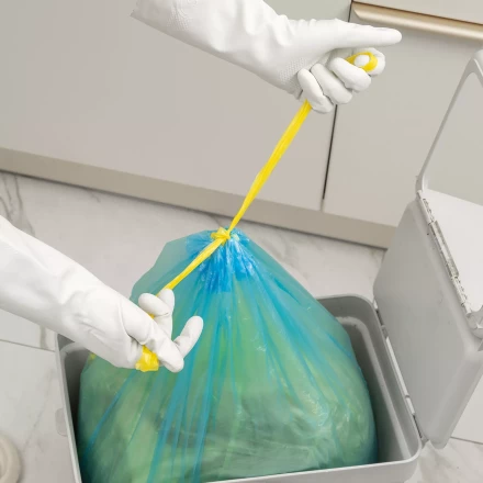 Пакеты для мусора с завязками 35 л x 15 шт. синие, Home Palisad 927155 купить в Уфе