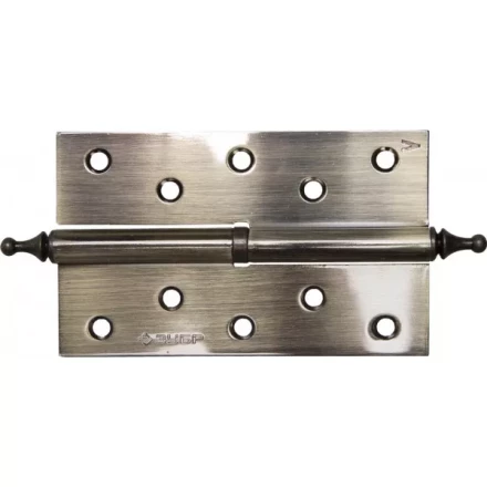 Петля дверная разъемная ЗУБР &quot;ЭКСПЕРТ&quot;, 1 подшипник, цвет ст. латунь (AB), левая, с крепежом, 125х75х2,5мм,2шт 37605-125-5L купить в Уфе