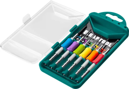 Набор Precision-6: часовые отвертки для особо точных работ, металлическая рукоятка с противоскользящей накладкой, жало из специальной стали SNCM8660. 25679 купить в Уфе