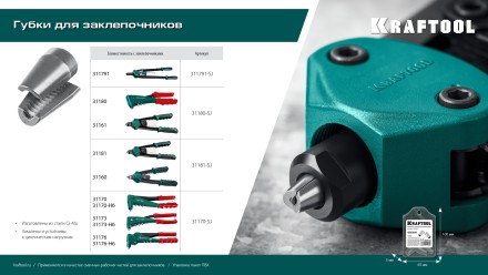 Губки для заклепочников KRAFTOOL 31170-SJ купить в Уфе
